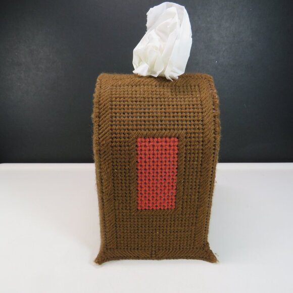 Vintage Radio Tissue Box Cover Plastic Canvas 7.5" tall Dad, Grandpa - Picture 3 of 10